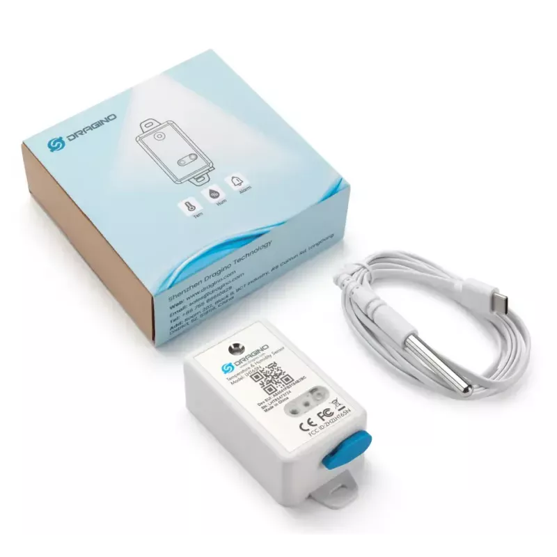 DRAGINO LHT65N laisvai pastatomas vidaus/lauko temperatūros ir drėgmės jutiklis LoRaWAN EU868