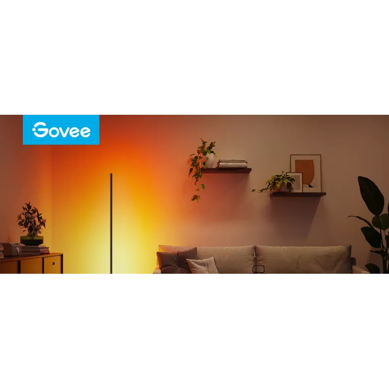 Govee grindų lempa 2, paruošta Matter, juoda