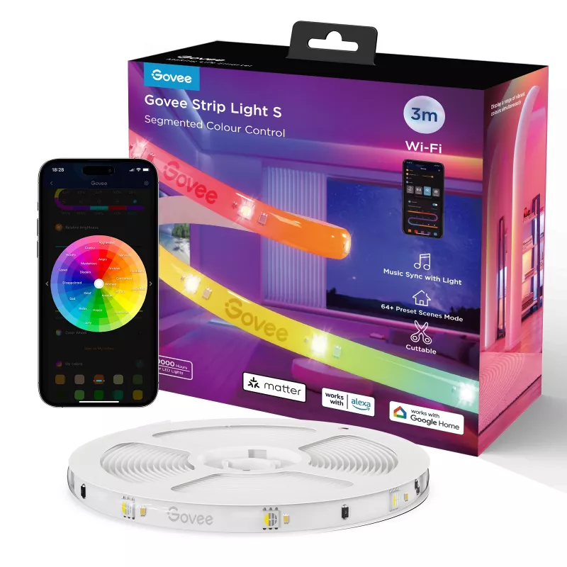Govee H612FCD1 RGB LED juostelė, 3 metrai
