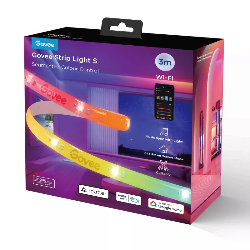 Govee H612FCD1 RGB LED juostelė, 3 metrai