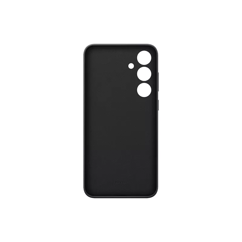 Samsung Galaxy S24+ veganiškos odos dėklas juodas vienspalvis 6,7 colio