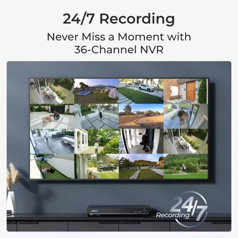 Apsaugos kamerų registratorius Reolink NVS36 36 kanalų PoE NVR 16MP