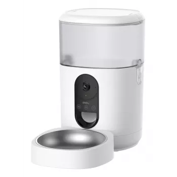 Automatinė gyvūnų ėdalo dalytuvė IMOU PF1 — 4 L nerūdijančio plieno bunkeris, Wi‑Fi 4, baterija / nuolatinė srovė, 1 dubuo