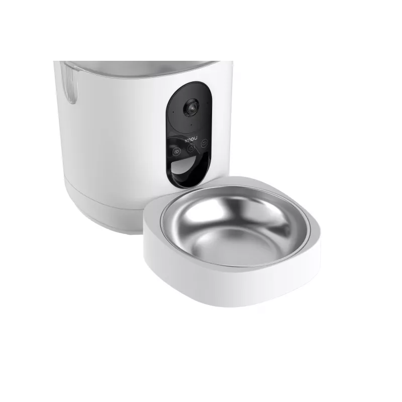 Automatinė gyvūnų ėdalo dalytuvė IMOU PF1 — 4 L nerūdijančio plieno bunkeris, Wi‑Fi 4, baterija / nuolatinė srovė, 1 dubuo