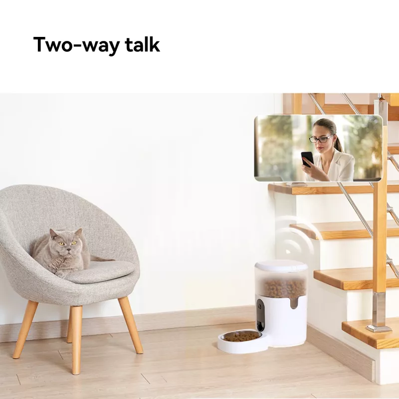 Automatinė gyvūnų ėdalo dalytuvė IMOU PF1 — 4 L nerūdijančio plieno bunkeris, Wi‑Fi 4, baterija / nuolatinė srovė, 1 dubuo