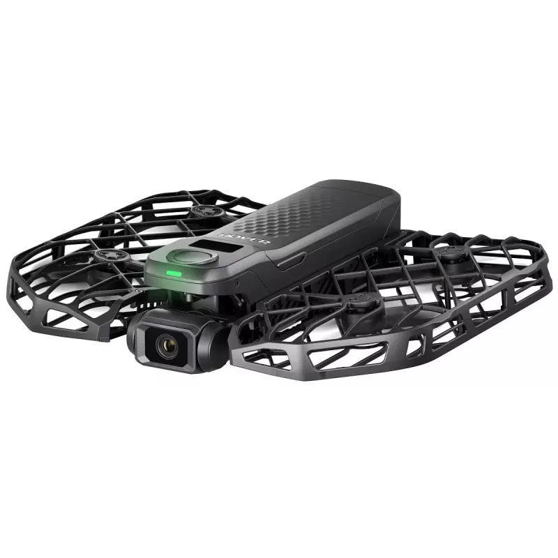 Mini dronas HOVERAir X1 Pro — 4 rotoriai, 12 MP kamera, 4K vaizdo įrašas, 1000 m veikimo nuotolis, 1920 mAh baterija, 32 GB vidinė atmintis, juodas