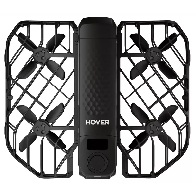 Mini dronas HOVERAir X1 Pro — 4 rotoriai, 12 MP kamera, 4K vaizdo įrašas, 1000 m veikimo nuotolis, 1920 mAh baterija, 32 GB vidinė atmintis, juodas