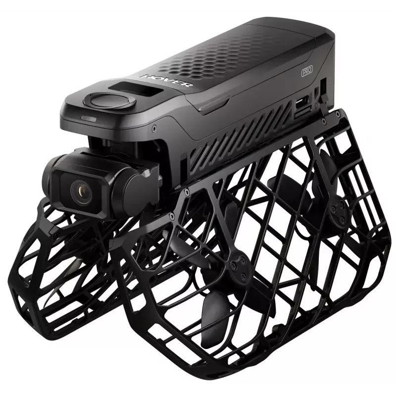 Mini dronas HOVERAir X1 Pro — 4 rotoriai, 12 MP kamera, 4K vaizdo įrašas, 1000 m veikimo nuotolis, 1920 mAh baterija, 32 GB vidinė atmintis, juodas
