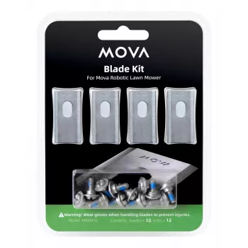 Atsarginė vejapjovės peilių rinkinys MOVA MBKM10, skirtas Mova 1000/600, 160×120×15 mm, 12 vnt.