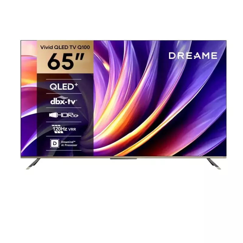 Išmanusis televizorius Dreame Vivid Q100 65 colių, QLED+, 4K UHD, Google TV, 120 Hz, AI procesorius, juodas