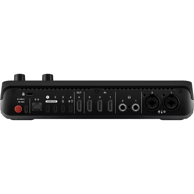 Daugiakanalė podcast'ų ir tiesioginių transliacijų gamybos pultas Rode RodeCaster Video S RCVS-E — jutiklinis ekranas, Wi‑Fi, Bluetooth 5.3, 5x USB-C, 3x HDMI įvestis, 1x HDMI išvestis, microSD