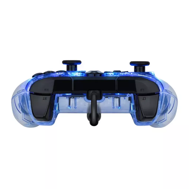 PDP Afterglow žaidimų pultas juodas mėlynas permatomas USB Xbox One Series X S laidinis 2,4 m