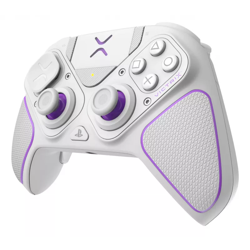 VICTRIX 052-002-WH žaidimų pultas, laidinis ir belaidis, RF/USB, USB-C, 2000 mAh, PC/PS4/PS5, violetinė/baltas