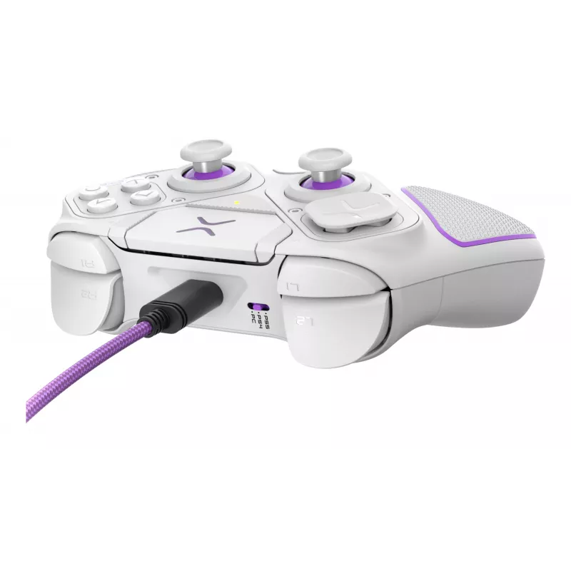 VICTRIX 052-002-WH žaidimų pultas, laidinis ir belaidis, RF/USB, USB-C, 2000 mAh, PC/PS4/PS5, violetinė/baltas