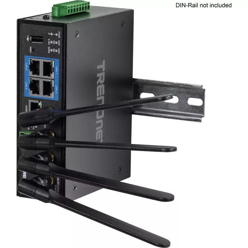Stalinis maršrutizatorius Trendnet TI-W100 Dviejų dažnių 9000 Mbit/s Juodas