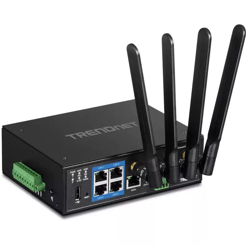 Stalinis maršrutizatorius Trendnet TI-W100 Dviejų dažnių 9000 Mbit/s Juodas