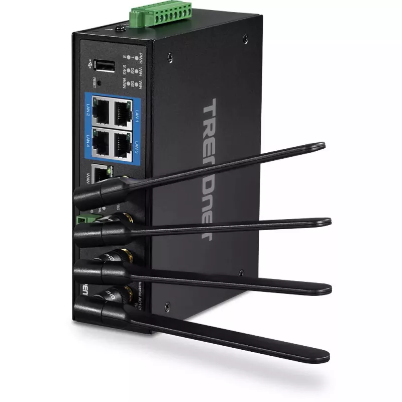 Stalinis maršrutizatorius Trendnet TI-W100 Dviejų dažnių 9000 Mbit/s Juodas