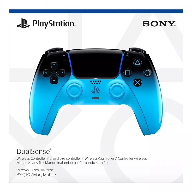 Žaidimų pultas Sony DualSense, skirtas PlayStation 5, Bluetooth/USB, juoda/mėlyna, USB-C, maitinamas baterijomis