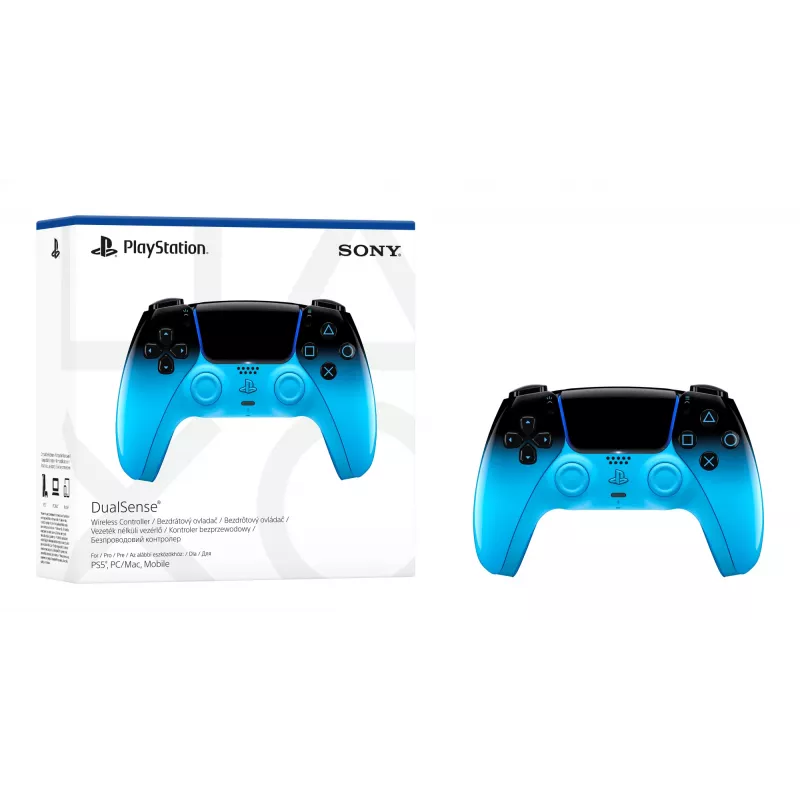 Žaidimų pultas Sony DualSense, skirtas PlayStation 5, Bluetooth/USB, juoda/mėlyna, USB-C, maitinamas baterijomis