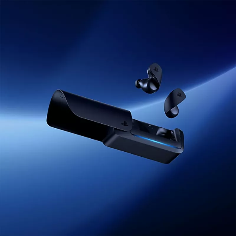 Sony Pulse Explore belaidės į ausis įdedamos žaidimų ausinės, Bluetooth, juodos