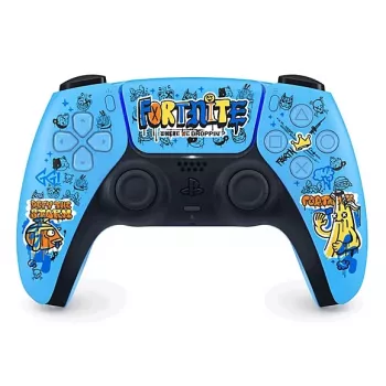 Žaidimų pultelis Sony DualSense belaidis PlayStation 5 valdiklis — modelis 9593973, mėlynas, Fortnite tema, Bluetooth/USB, maitinamas baterijomis