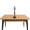 Stalinis mikrofono stovas Shure SH-DESKTOP1, apvalus metalinis pagrindas, 3/8 colio sriegis, aukštis 26,7–40,6 cm, juodas