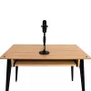 Stalinis mikrofono stovas Shure SH-DESKTOP1, apvalus metalinis pagrindas, 3/8 colio sriegis, aukštis 26,7–40,6 cm, juodas