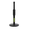 Stalinis mikrofono stovas Shure SH-DESKTOP1, apvalus metalinis pagrindas, 3/8 colio sriegis, aukštis 26,7–40,6 cm, juodas