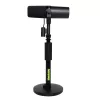 Stalinis mikrofono stovas Shure SH-DESKTOP1, apvalus metalinis pagrindas, 3/8 colio sriegis, aukštis 26,7–40,6 cm, juodas