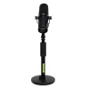 Stalinis mikrofono stovas Shure SH-DESKTOP1, apvalus metalinis pagrindas, 3/8 colio sriegis, aukštis 26,7–40,6 cm, juodas