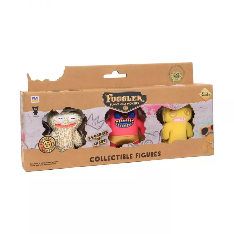 Veiksmo figūrėlių rinkinys p.m.i kids world FUGGLER S3 Gold Edition – 3 vnt. asorti figūrėlės