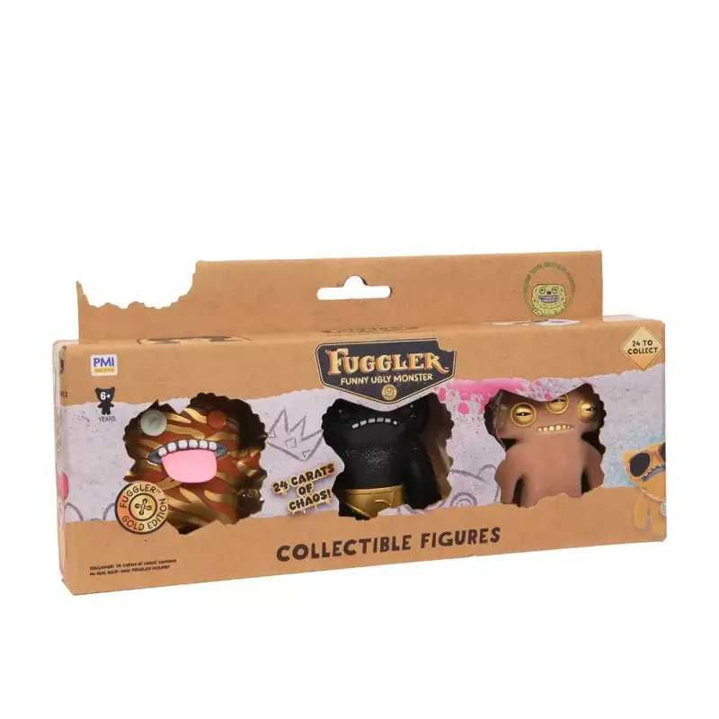 Veiksmo figūrėlių rinkinys p.m.i kids world FUGGLER S3 Gold Edition – 3 vnt. asorti figūrėlės