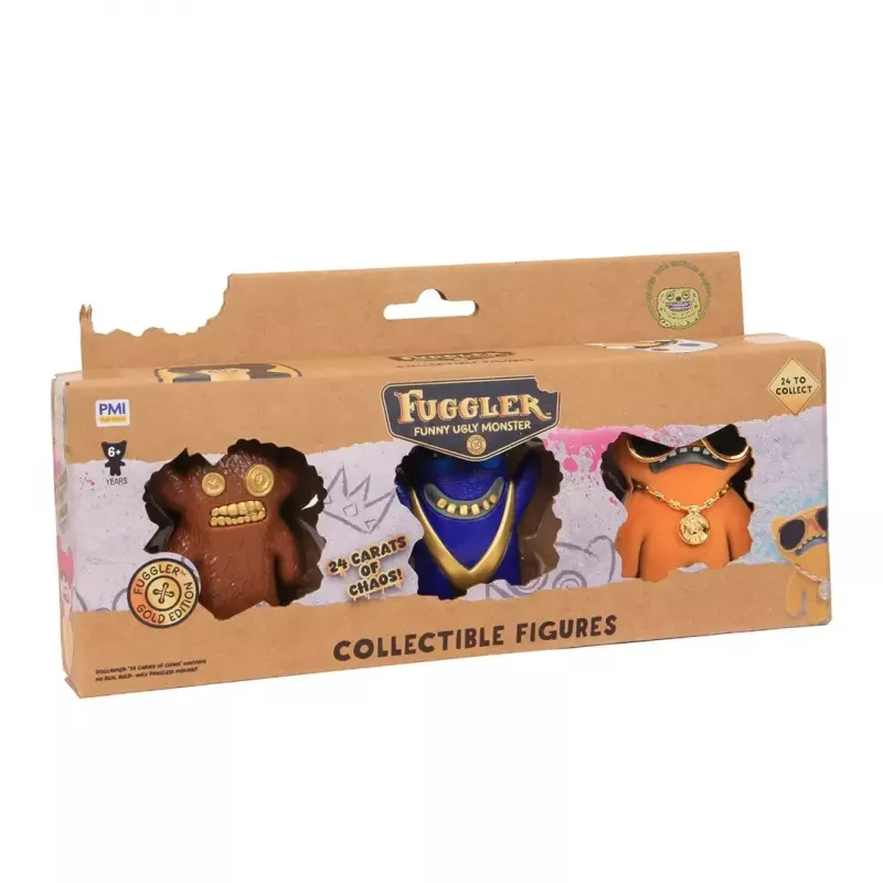 Veiksmo figūrėlių rinkinys p.m.i kids world FUGGLER S3 Gold Edition – 3 vnt. asorti figūrėlės