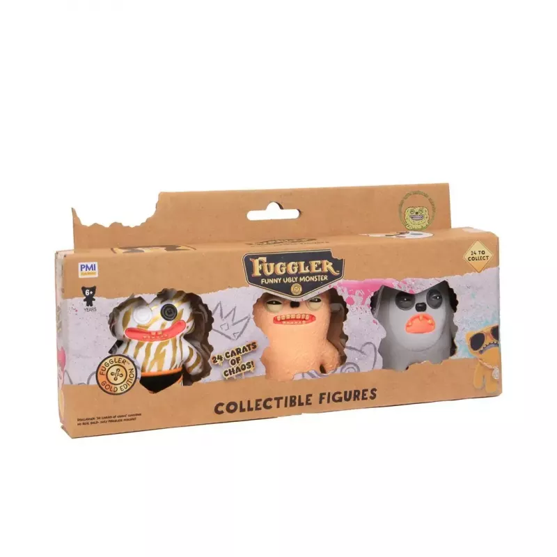 Veiksmo figūrėlių rinkinys p.m.i kids world FUGGLER S3 Gold Edition – 3 vnt. asorti figūrėlės
