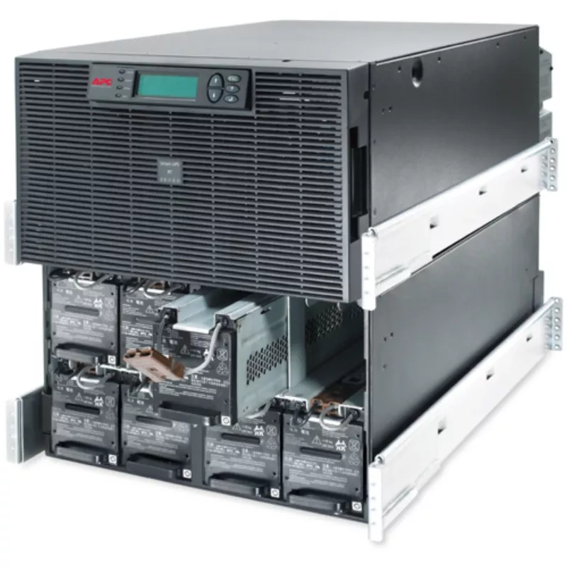 APC Smart-UPS RT 20kVA, 230/400V, LCD, stovo tvirtinimo, 12U, 2x IEC trumpikliai ir 8x IEC 60320 C19 lizdai