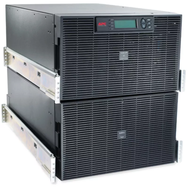 APC Smart-UPS RT 20kVA, 230/400V, LCD, stovo tvirtinimo, 12U, 2x IEC trumpikliai ir 8x IEC 60320 C19 lizdai