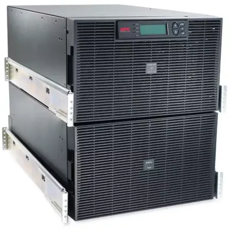 APC Smart-UPS RT 15kVA, 230/400V, LCD, montuojamas stove, 12U, 2x IEC jungikliai ir 8x IEC 60320 C19 lizdai