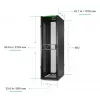 APC NetShelter SX serverių spinta Gen 2, 45U, 2124H x 600W x 1070D mm, su šonais, juoda