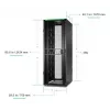 APC NetShelter SX Serverių spinta Gen 2, 45U, 2124A x 750P x 1070G mm, su šonais, juoda