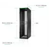 APC NetShelter SX Serverio spinta Gen 2, 45U, 2124H x 600W x 1200D mm, su šonais, juoda