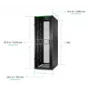 APC NetShelter SX Server Rack Gen 2, 45U, 2124H x 750W x 1200D mm, su šonais, juoda