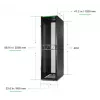 APC NetShelter SX serverio spinta Gen 2, 48U, 2258H x 600W x 1200D mm, su šonais, juoda