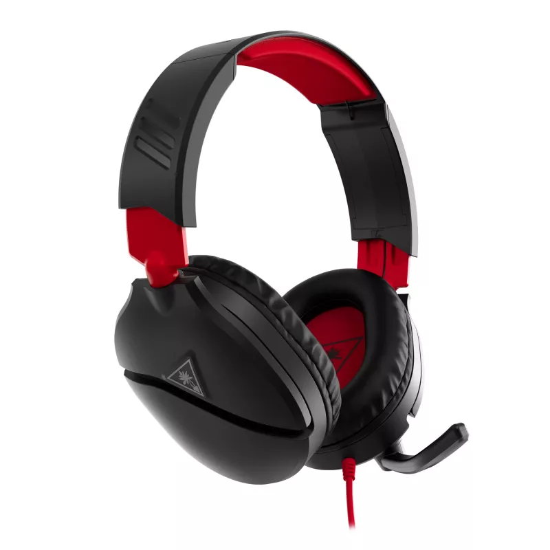 Over-ear stereo žaidimų ausinės Turtle Recon 70 — juodos, laidinės stereo, vienos ausinės kaušelio valdikliai