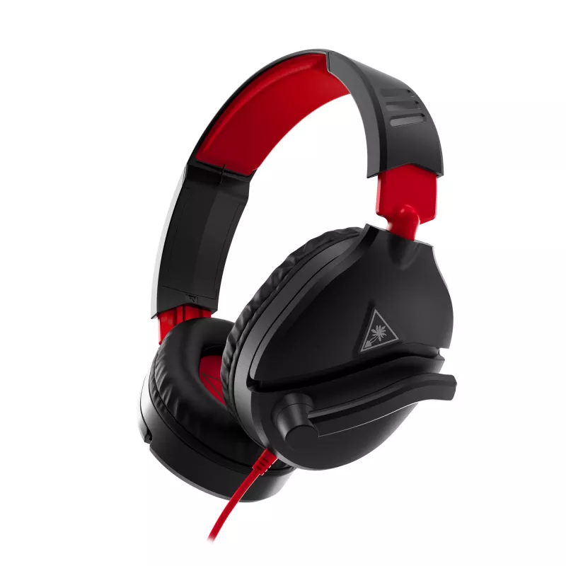 Over-ear stereo žaidimų ausinės Turtle Recon 70 — juodos, laidinės stereo, vienos ausinės kaušelio valdikliai