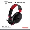 Over-ear stereo žaidimų ausinės Turtle Recon 70 — juodos, laidinės stereo, vienos ausinės kaušelio valdikliai
