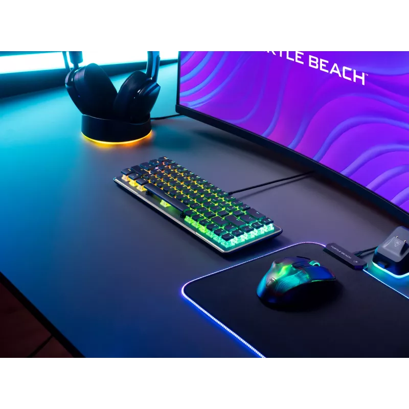 Turtle Beach Vulcan II Mini klaviatūra Žaidimams USB QWERTY Vokiečių Juoda