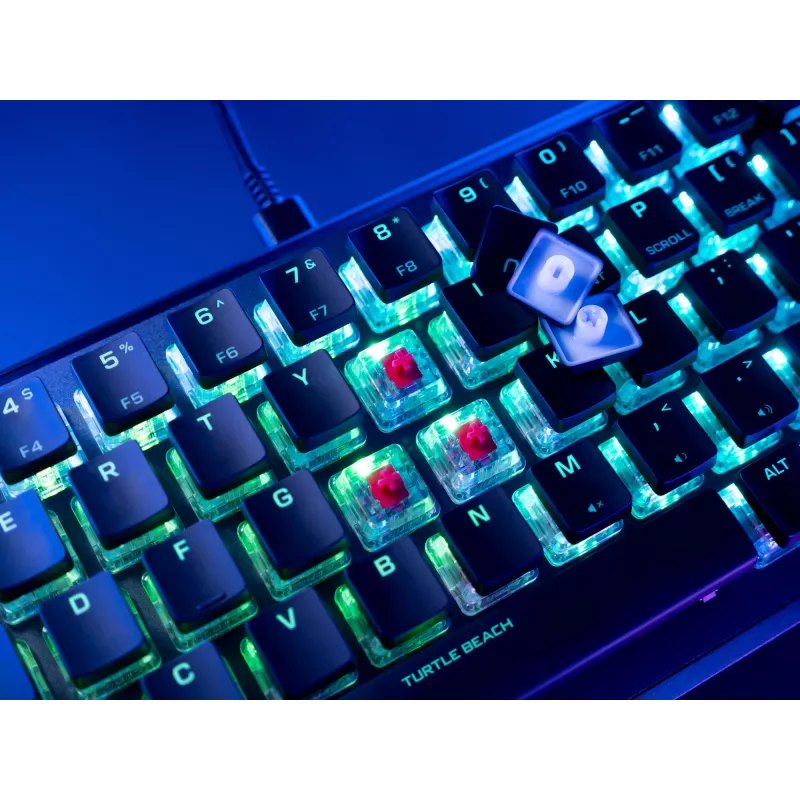 Turtle Beach Vulcan II Mini klaviatūra Žaidimams USB QWERTY Vokiečių Juoda