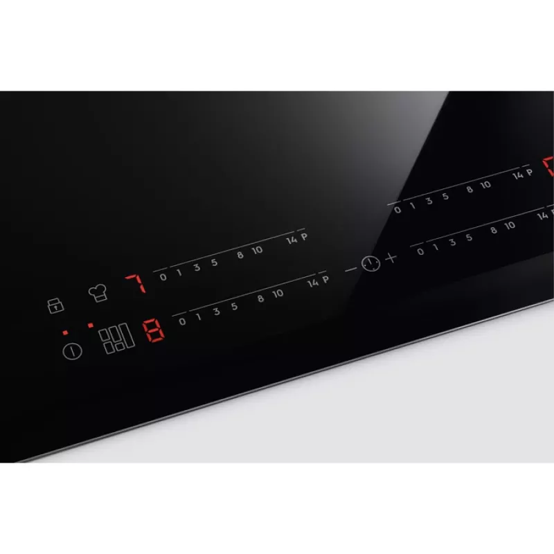 Electrolux EIV835 juoda įmontuojama 80 cm zoninė indukcinė kaitlentė, 5 zonos