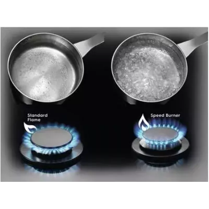 Dujinė kaitlentė Electrolux EGS6436RK įmontuojama 4 zonų juoda, wok 4000 W, ketaus grotelės, sukamosios rankenėlės