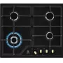 Dujinė kaitlentė Electrolux EGS6436RK įmontuojama 4 zonų juoda, wok 4000 W, ketaus grotelės, sukamosios rankenėlės
